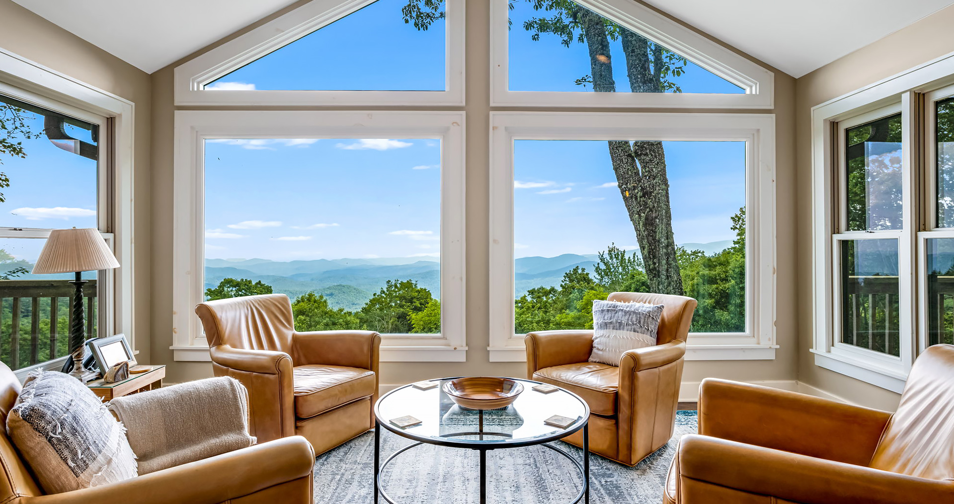 The inside of a vacation rental in Western North Carolina.