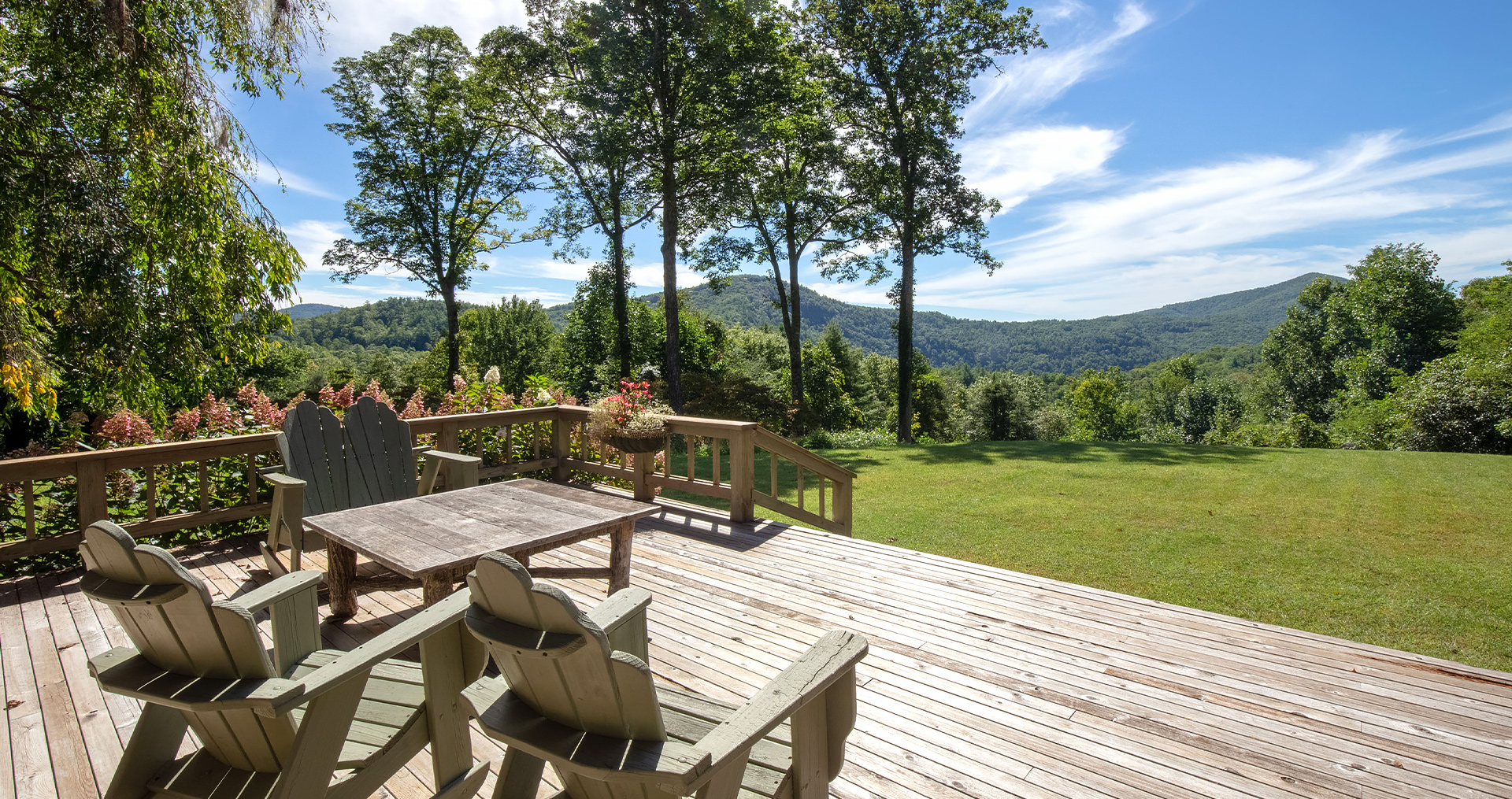 The view from a vacation rental in Western North Carolina.